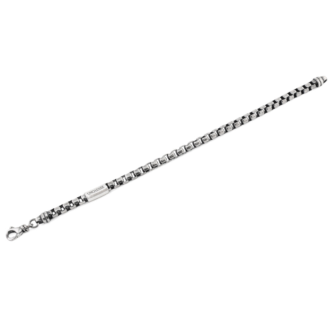 Bracciale in argento bianco catena veneziana