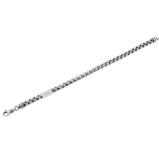 Bracciale in argento bianco catena veneziana