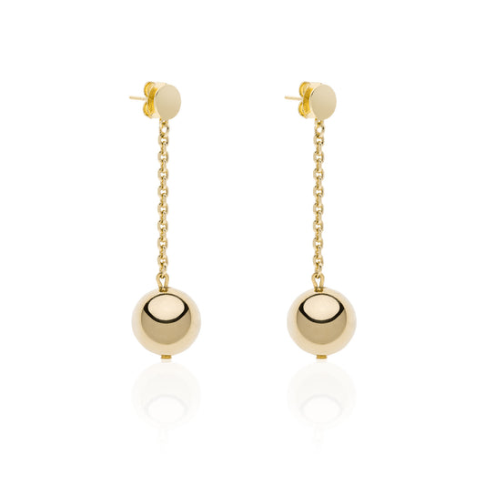 Orecchini dorati con sfere