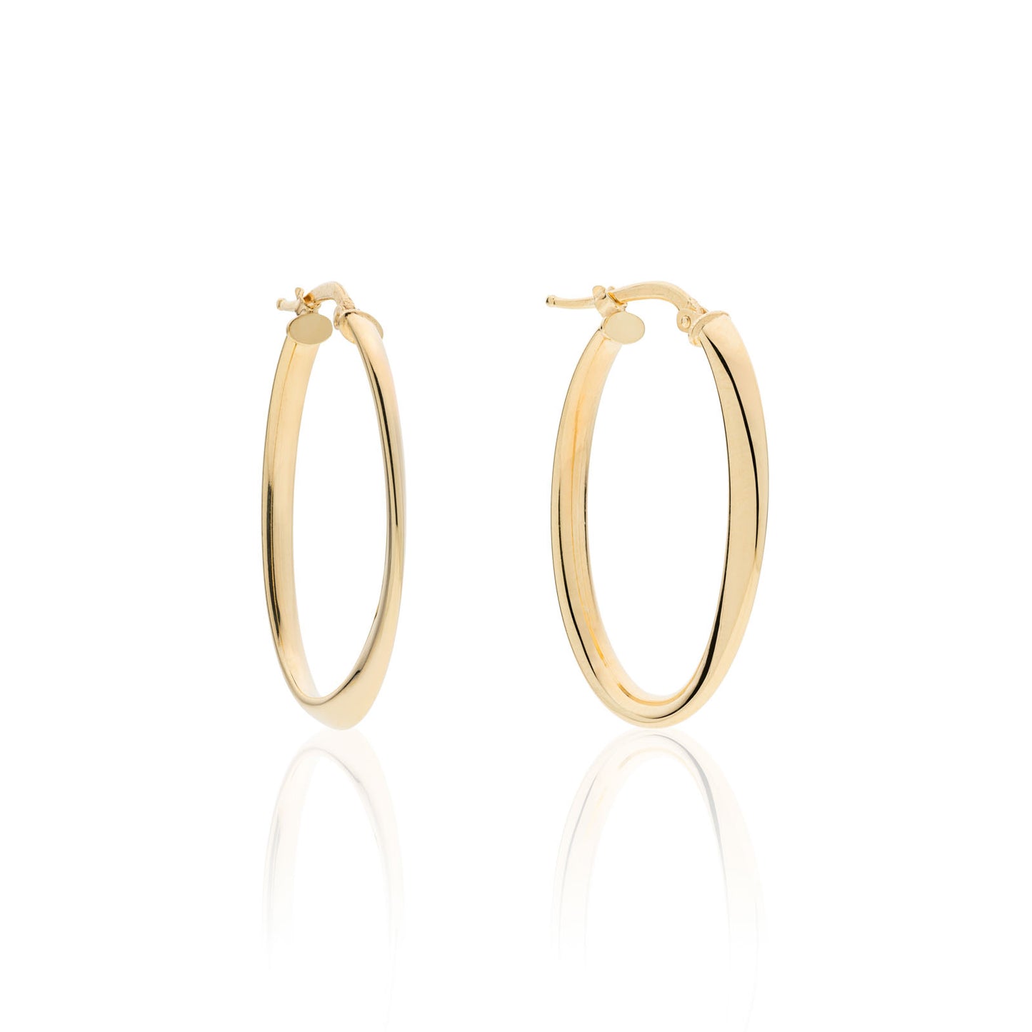 Orecchini a cerchio ovale in argento