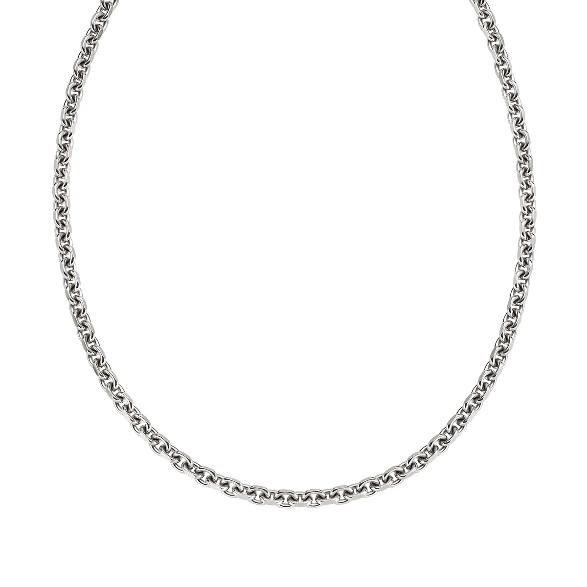 Collana in Acciaio Catena Sfaccettata Maglie Grandi