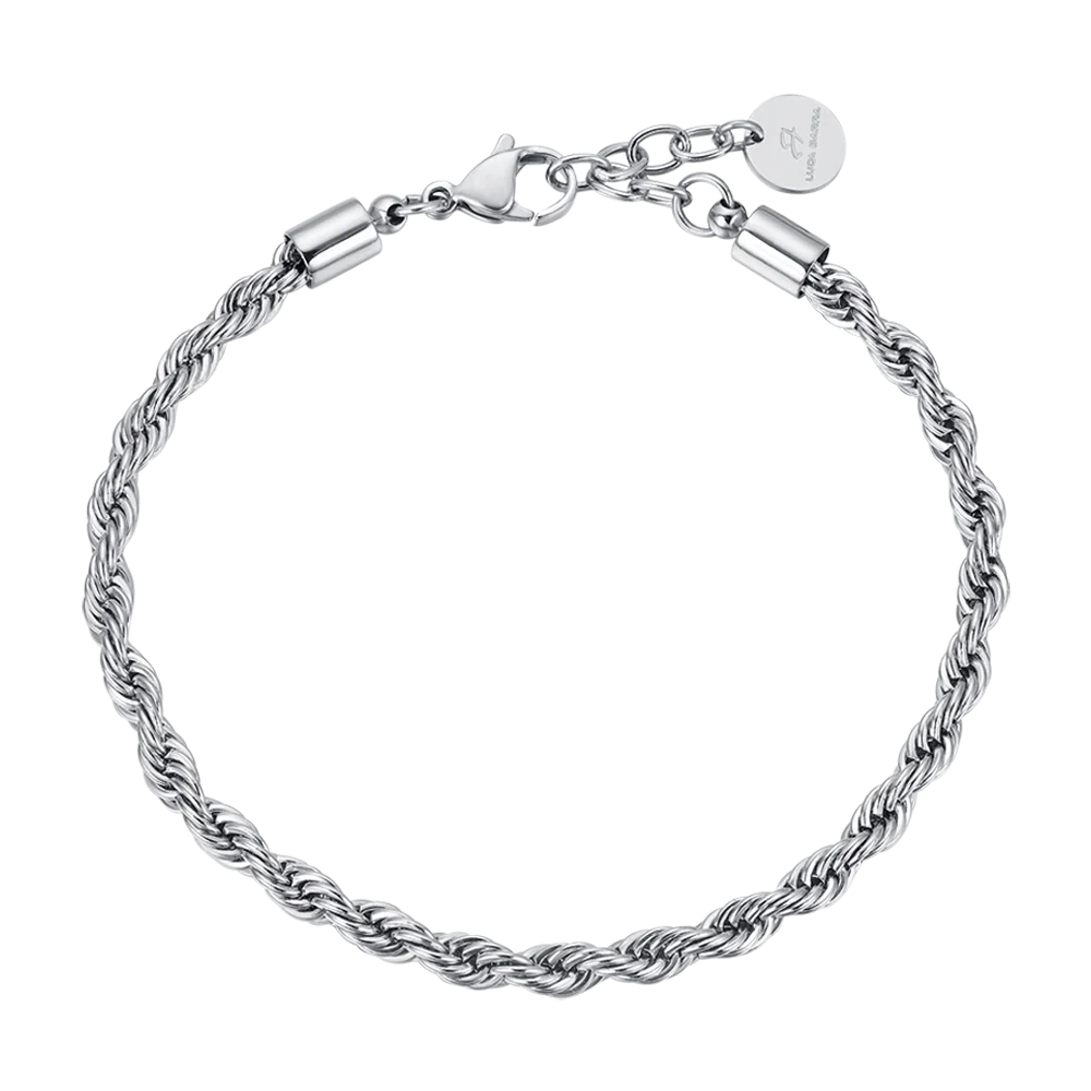 Bracciale uomo in acciaio maglia sottile