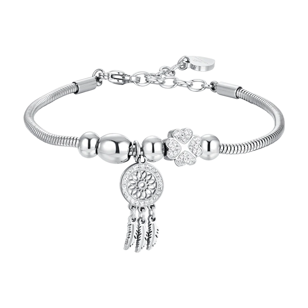 Bracciale donna Acchiappasogni cristalli bianchi