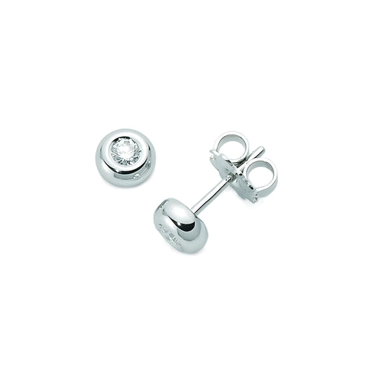 Orecchini Miluna Punto Luce montatura a cerchio