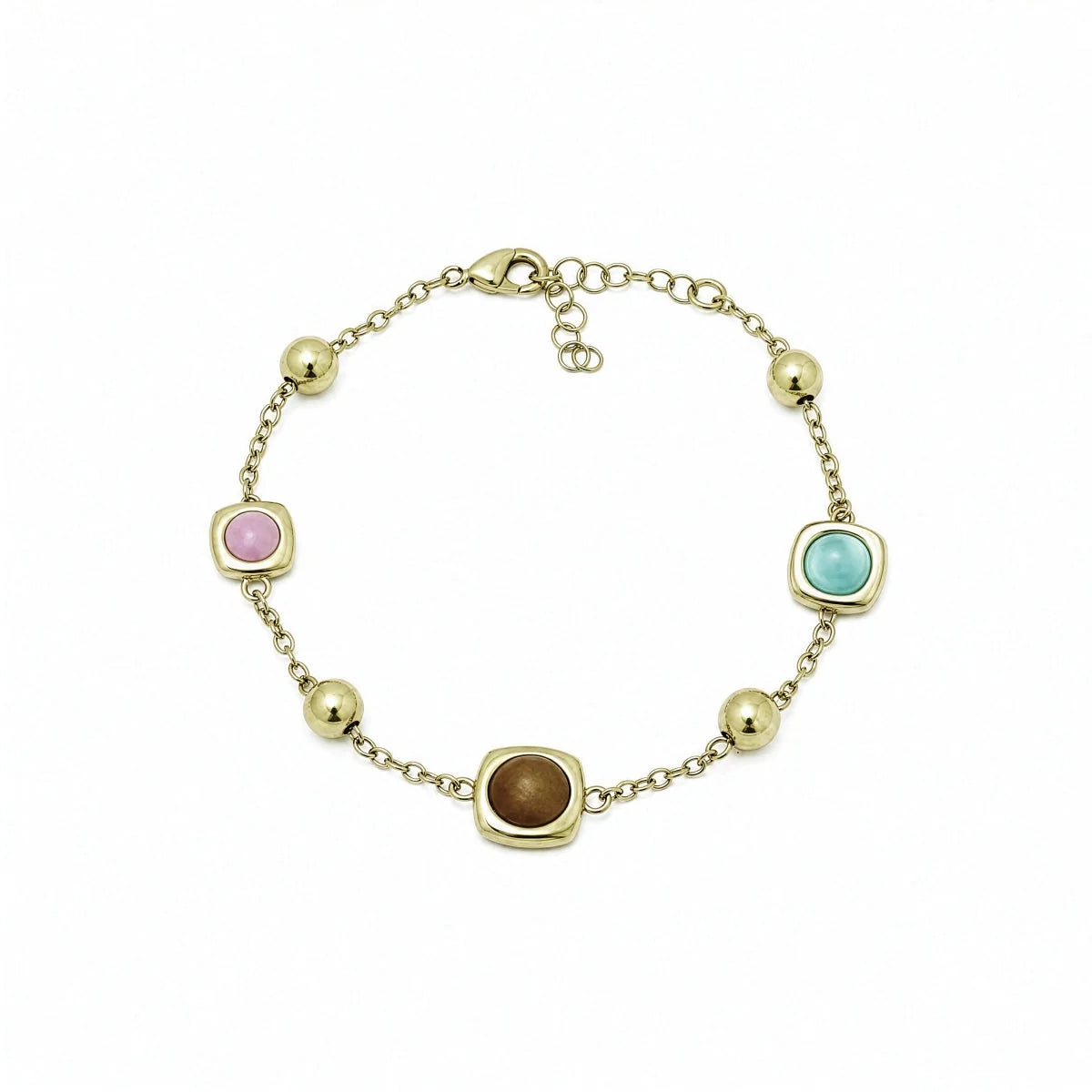 Bracciale Dune Dorato e pietre colorate