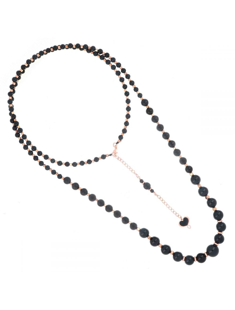 Collana lunga Crescendo nera