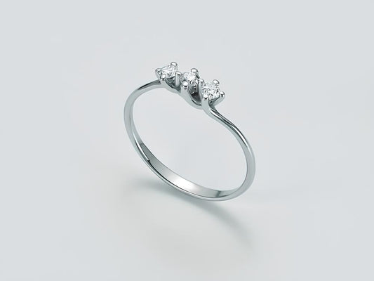 Anello Miluna Donna in Oro bianco Diamante 0.09 Ct LID2935-009S-14