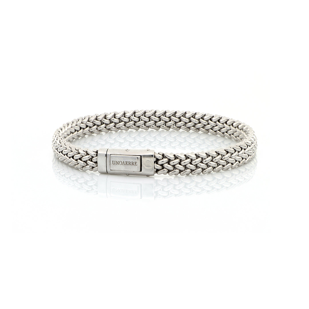 Bracciale in argento bianco