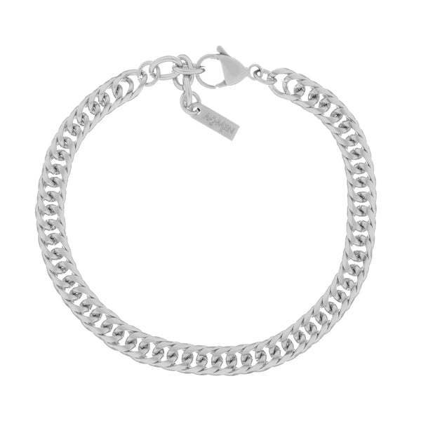 Bracciale Catena Grumetta Doppia in Acciaio