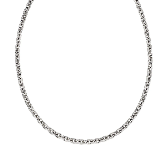 Collana in Acciaio Catena Sfaccettata Maglie Grandi