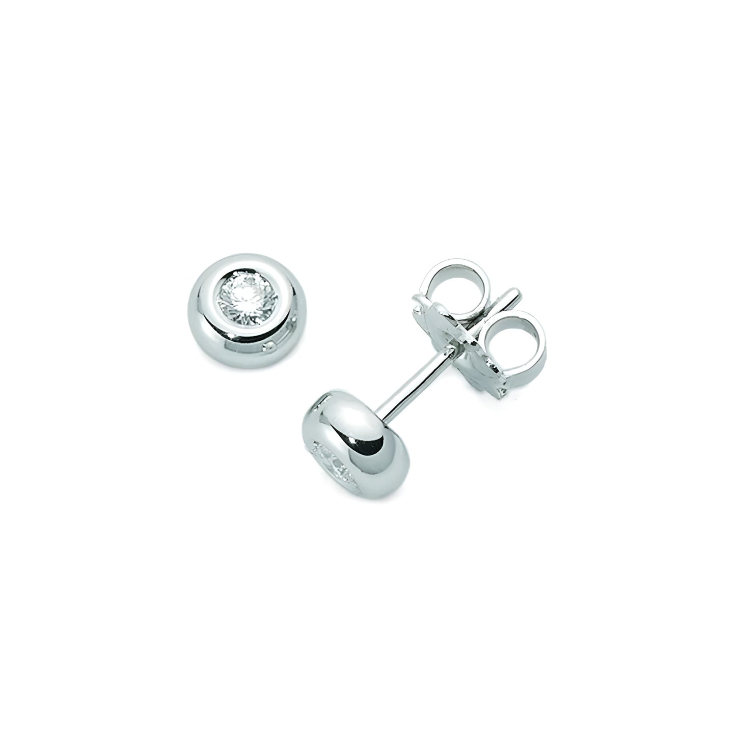 Orecchini Miluna Punto Luce montatura a cerchio