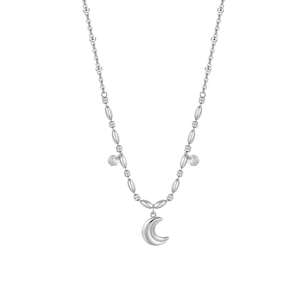Collana donna in acciaio - Luna