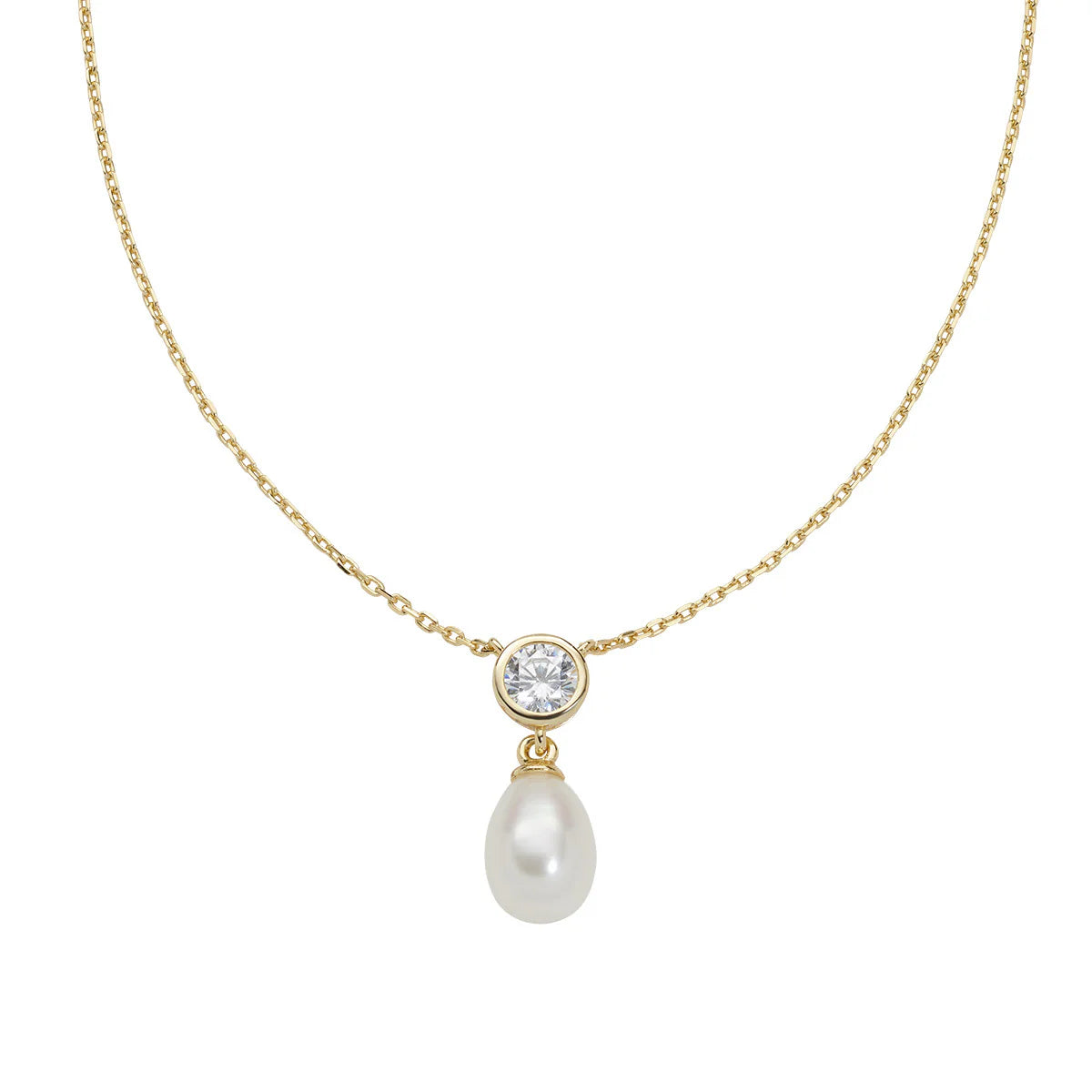 Collana Punto Luce e Perla Dorata