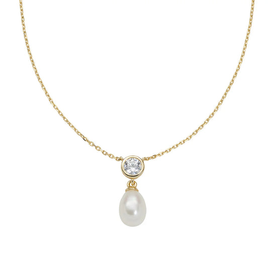 Collana Punto Luce e Perla Dorata