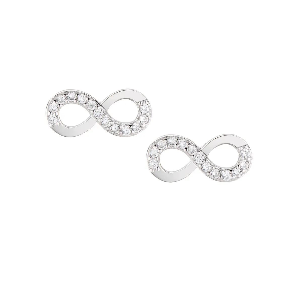 Orecchini Diamonds Infinito Zirconi Bianchi