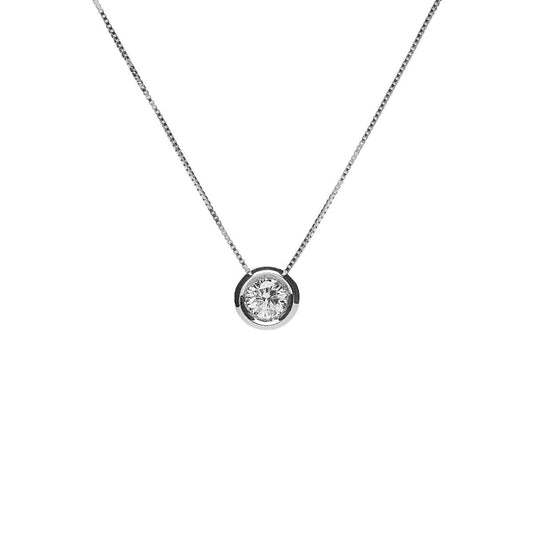 Collana punto luce cipollina a cerchio oro 18kt