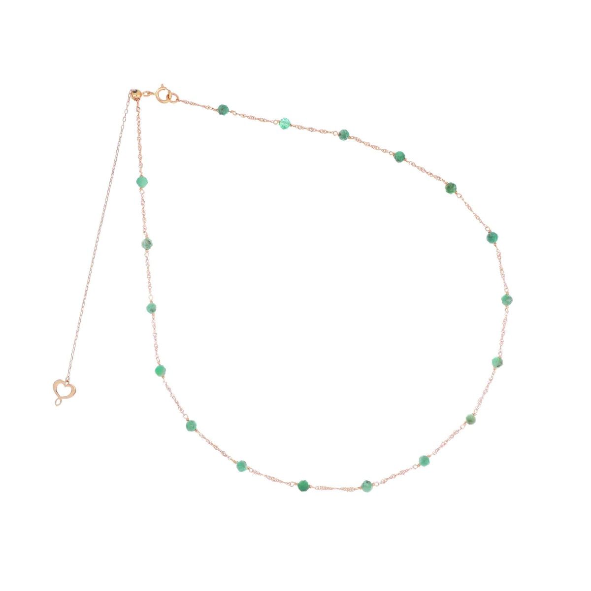 Girocollo 18kt smeraldi