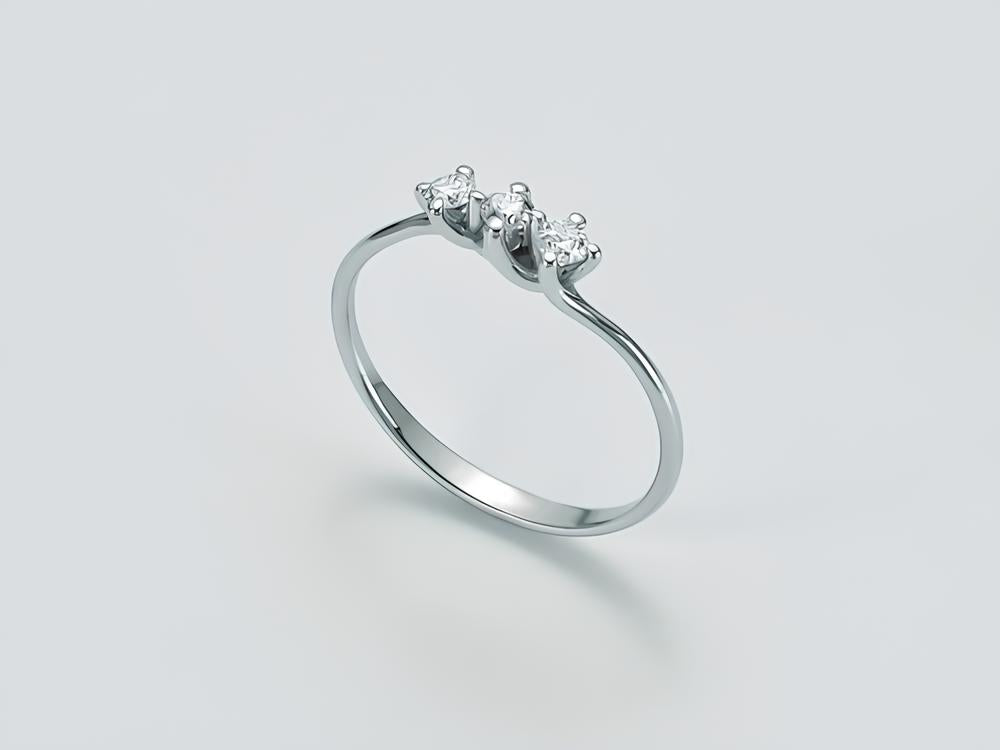 Anello Miluna Donna in Oro bianco Diamante 0.09 Ct LID2935-009S-14